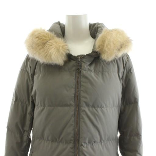 プラステ PLST ダウンコート ロング丈 フード ファー アウター M