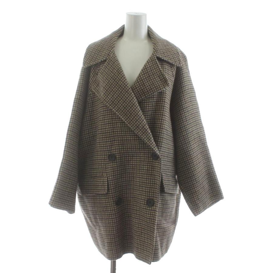 ミラオーウェン Mila Owen 23AW 衿ストラップハーフ丈リバーPコート