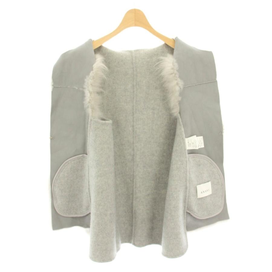 アナイ ANAYI カシミヤムートンリバージレ ファーベスト アウター 前