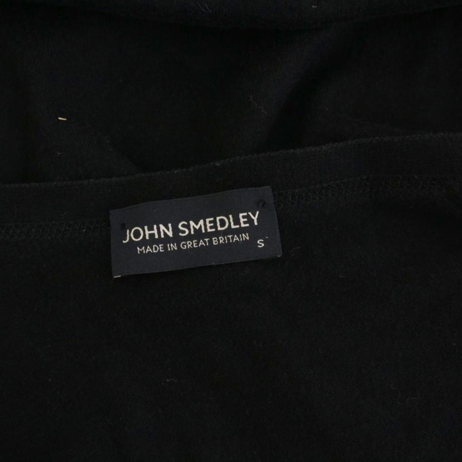 ジョンスメドレー JOHN SMEDLEY カーディガン ニット S 黒 ブラック V