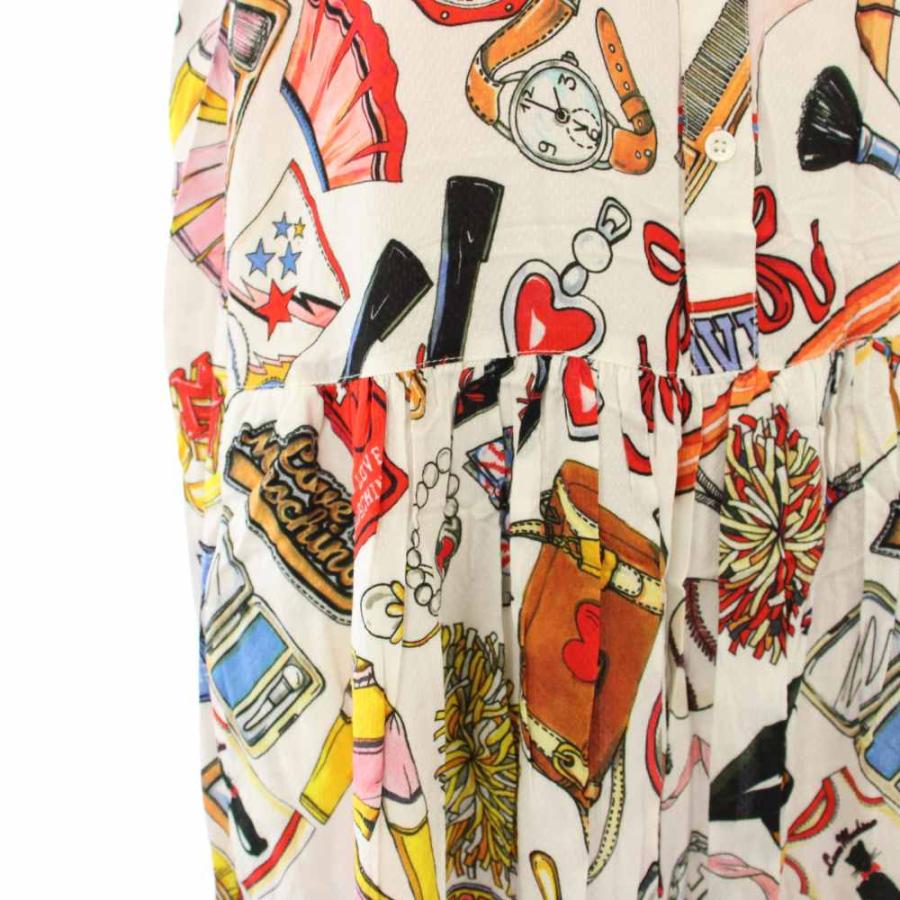 【新品】MOSCHINO モスキーノ ハート 半袖 Tシャツワンピース 未使用品 ラブモスキーノ LOVE MOSCHINO タグ付き シャツワンピース