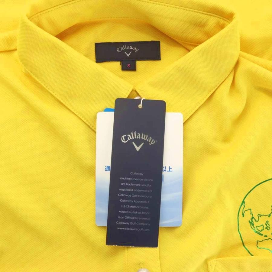 未使用品 キャロウェイ CALLAWAY タグ付き ポロシャツ 半袖 S 黄色