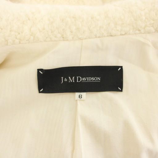 ジェイ&エムデヴィッドソン J&M Davidson テディコート チェスターコート アウター アルパカ混 6 白 ホワイト 08705-20293M レディース_4