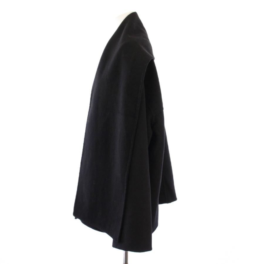 ゆ*う様 ZARA 2025A/W新作 ウールショートスカーフコート 黒 ゆ*う