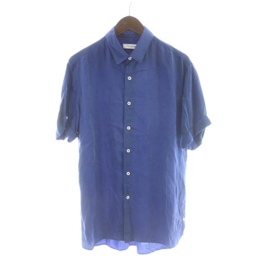 nonnative 半袖シャツ　ネイビー　サイズ3 ノンネイティブ nonnative シャツ 2 青 ブルー 半袖 無地 レギュラー