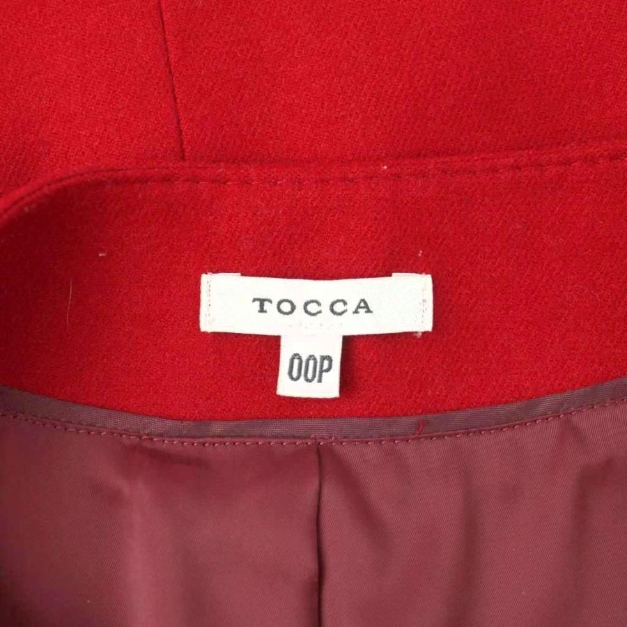 トッカ TOCCA ジャケット ノーカラー 00P 赤 レッド /AP レディース