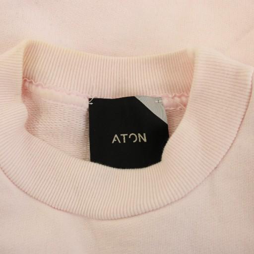 エイトン ATON スウェット トレーナー 00 ピンク 長袖 クルーネック