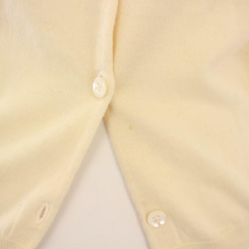 ラルフローレン RALPH LAUREN ニットカーディガン 長袖 クルーネック ショート丈 薄手 ロゴ 刺繍 ワンカラー ウール L アイボリー /BB | POLO RALPH LAUREN | 05