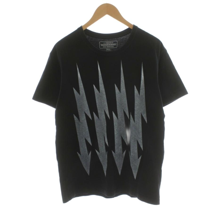 ネイバーフッド NEIGHBORHOOD Tシャツ カットソー 半袖 ロゴ M 黒 