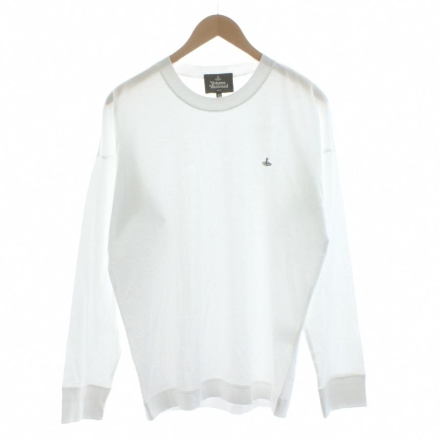 vivienne westwood ホワイト 長袖ポロシャツ ワンポイントORB ポロシャツ(ホワイト)（メンズ）（2612352004