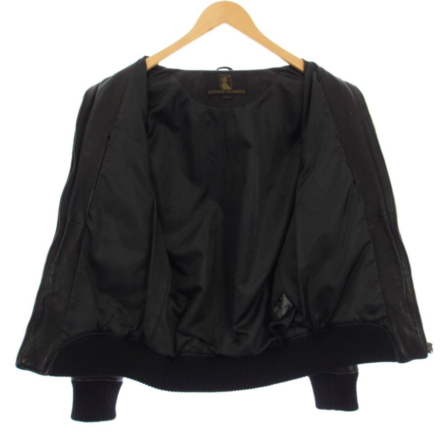 HYSTERIC GLAMOUR シングル レザージャケット 羊革 ヒステリックグラマー シングルライダースジャケット グリーン S 羊