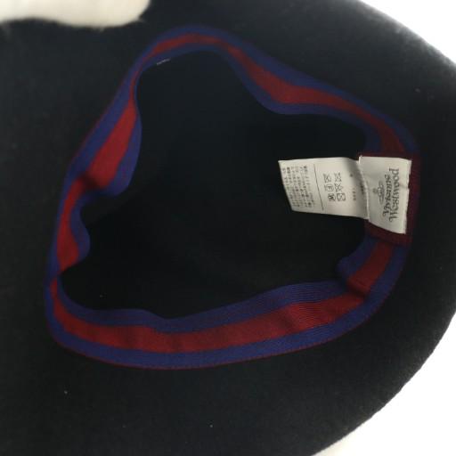 viviennewestwood 黒のウールバケットハット 赤刺繍 Vivienne Westwood（ヴィヴィアンウエストウッド） バケットハット