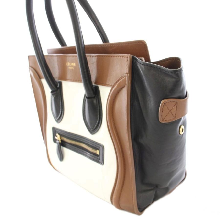 CELINE（セリーヌ） ラゲージマイクロ ハンドバッグ レザー ロゴ 
