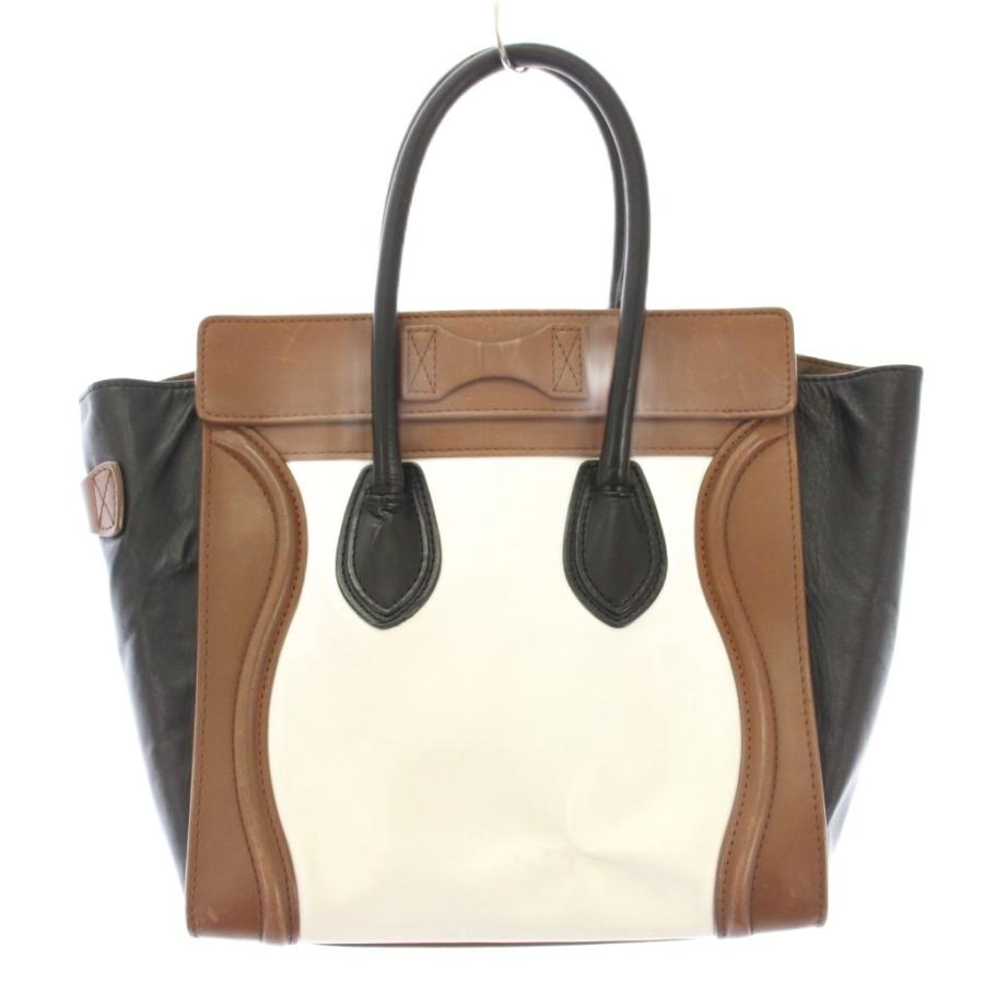 CELINE（セリーヌ） ラゲージマイクロ ハンドバッグ レザー ロゴ 