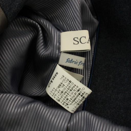 スキャパ SCAPA テーラードジャケット ウール 38 ネイビー 合成皮革襟 