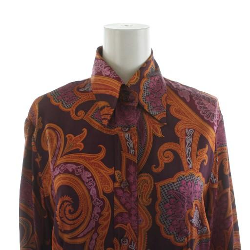 ETRO（エトロ） シャツ ブラウス 長袖 ペイズリー柄 オレンジ /AN30