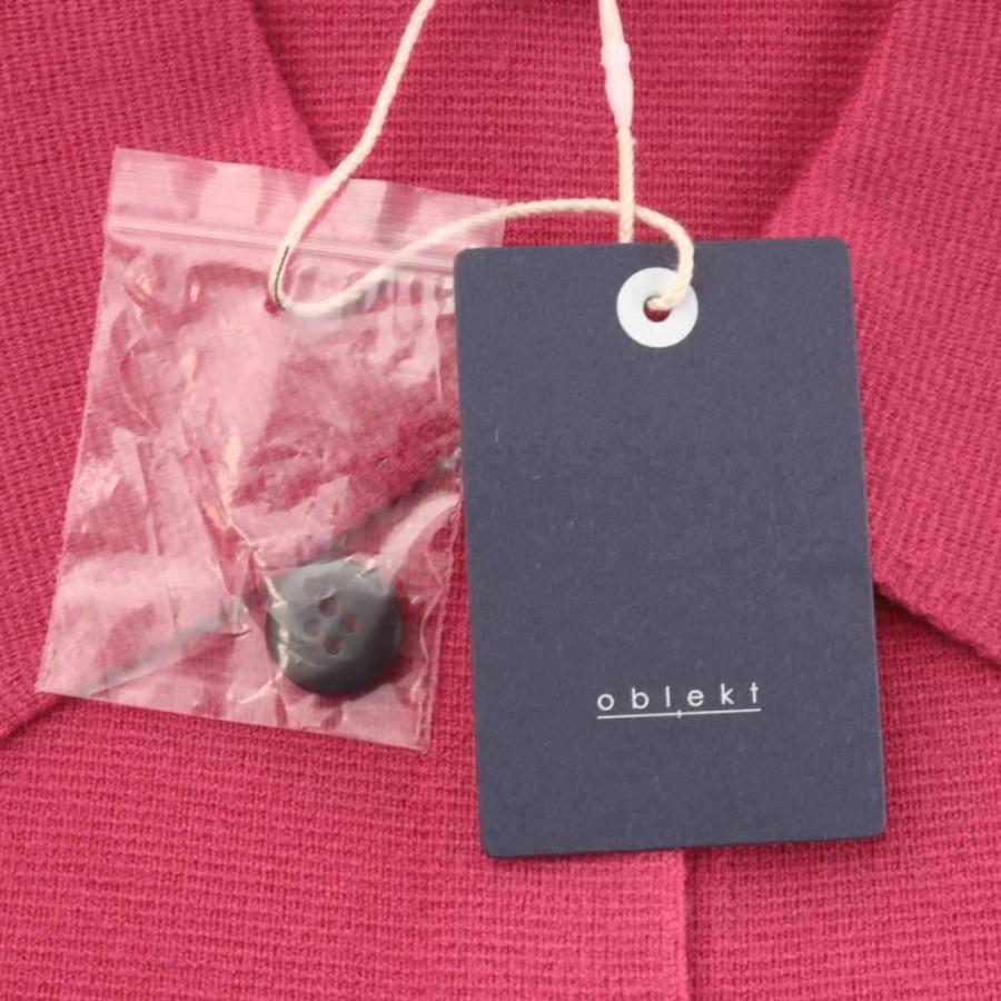 オブレクト oblekt カーディガン F ピンク タグ付き 襟付き 長袖 /AU