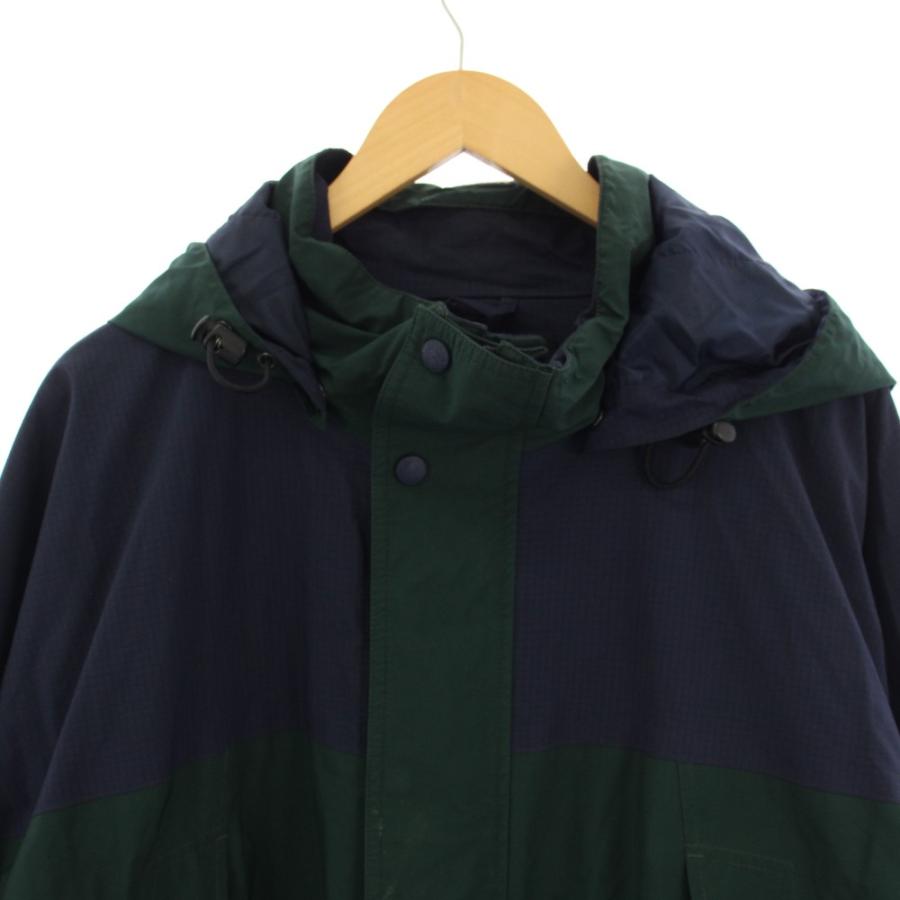 エディーバウアーEBTEKマウンテンパーカーGORETEXグリーンネイビーL古着 エディーバウアー EDDIE BAUER EBTEK GORE-TEX マウンテンパーカー