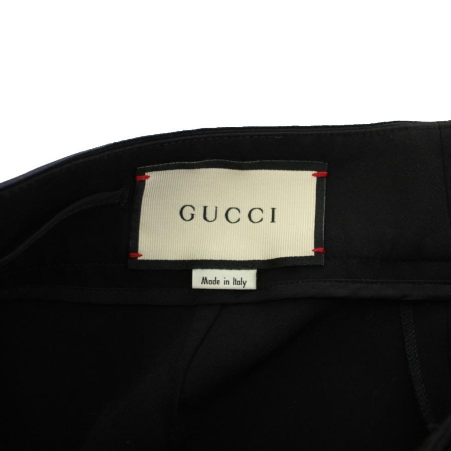GUCCI（グッチ） スキニーパンツ シェリーラインリボン ビジュー 36 黒