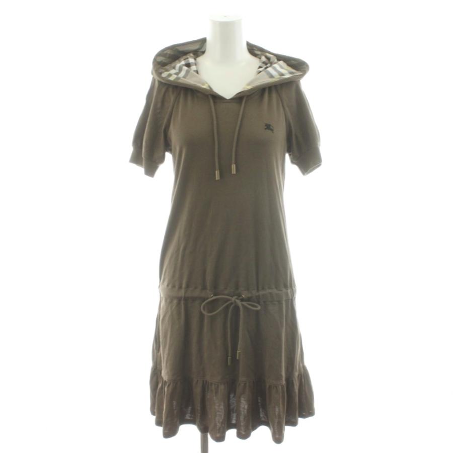 BURBERRYBLUELABEL　刺繍ロゴ入りワンピース　膝下丈　サイズ38 BURBERRY BLUE LABEL - BURBERRY BLUE LABEL チェック ワンピース 38