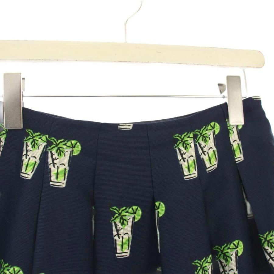 エムズグレイシー M'S GRACY フレアスカート ひざ丈 グラスモチーフ 38