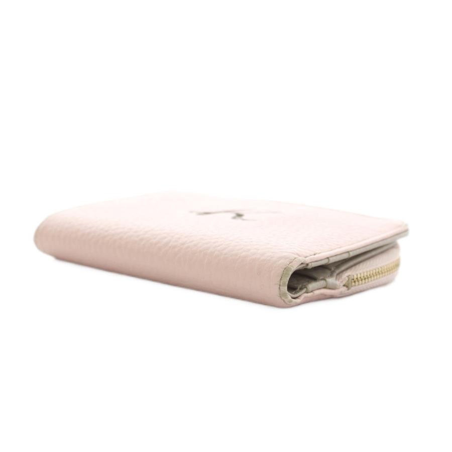 Kitamura（キタムラ） 財布 二つ折り 小銭入れ ロゴ レザー ピンク