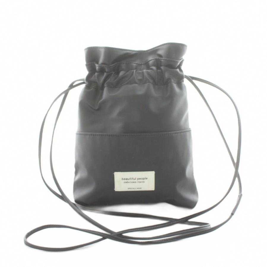 ビューティフルピープル beautiful people 巾着 ショルダーバッグ ロゴ