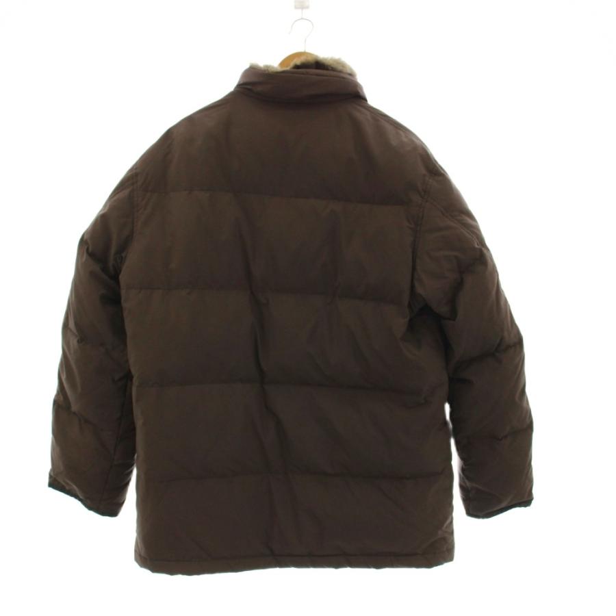クロコダイル　ダウンジャケット　LL クロコダイル CROCODILE ダウンコート LL ブラウン スタンドカラー