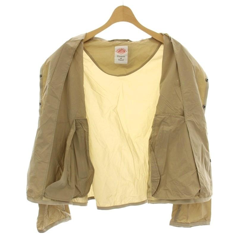 ダントン DANTON ダブルクロスシャツカーディガン ナイロン 薄手 ノー