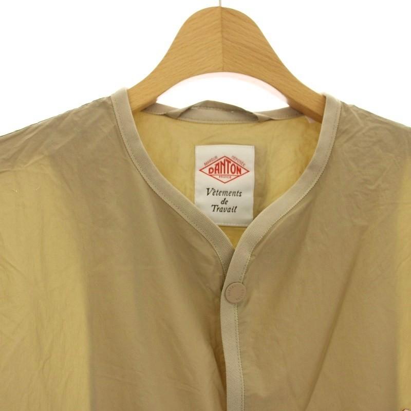 ダントン DANTON ダブルクロスシャツカーディガン ナイロン 薄手 ノー