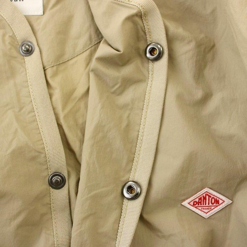 ダントン DANTON ダブルクロスシャツカーディガン ナイロン 薄手 ノー