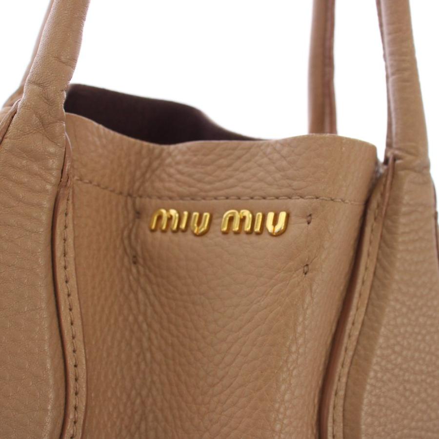 miu miu（ミュウミュウ） トートバッグ ハンドバッグ レザー ロゴ ワン