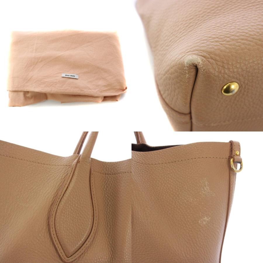 miu miu（ミュウミュウ） トートバッグ ハンドバッグ レザー ロゴ ワン