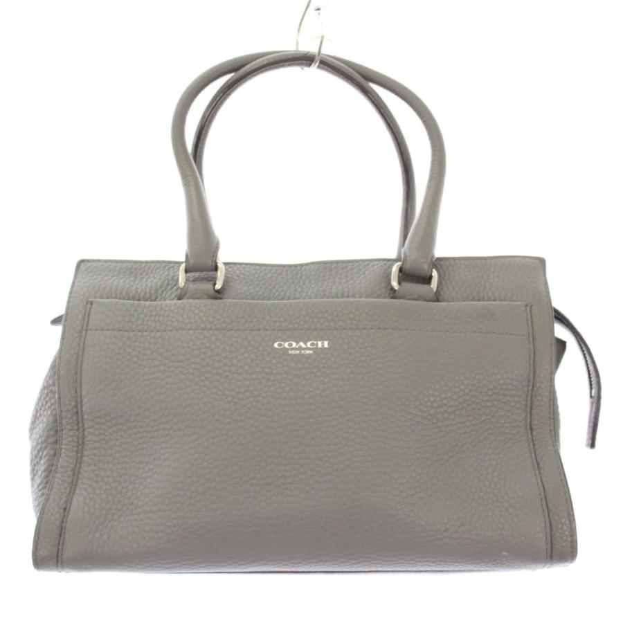 COACH（コーチ） ハンドバッグ レザー ワンカラー ロゴ グレー 25340