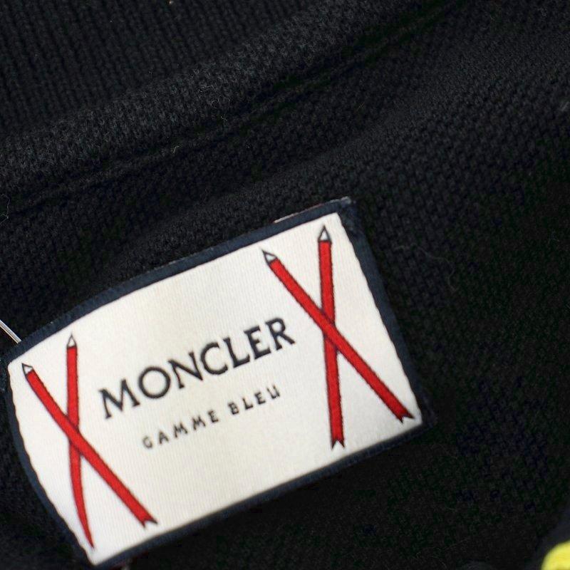 MONCLER（モンクレール） ポロシャツ 半袖 鹿の子 M 黒 ブラック /☆G