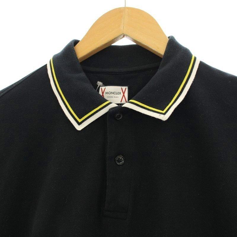 MONCLER（モンクレール） ポロシャツ 半袖 鹿の子 M 黒 ブラック /☆G