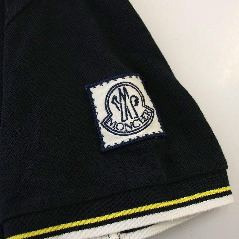 MONCLER（モンクレール） ポロシャツ 半袖 鹿の子 M 黒 ブラック /☆G