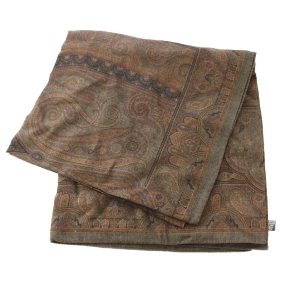 ETRO（エトロ） 大判スカーフ 正方形 ペイズリー柄 ワンカラー 総柄