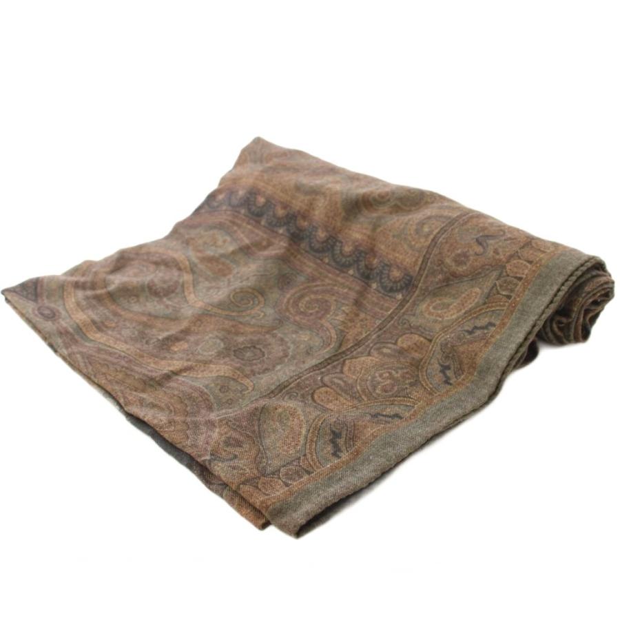 ETRO（エトロ） 大判スカーフ 正方形 ペイズリー柄 ワンカラー 総柄