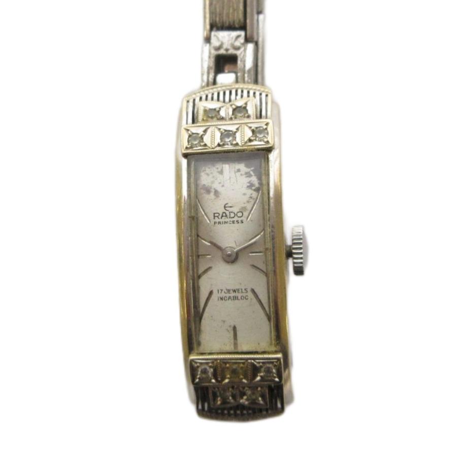 ラドー RADO 腕時計 アナログ 2針 手巻き K14WG シルバー色 W0050