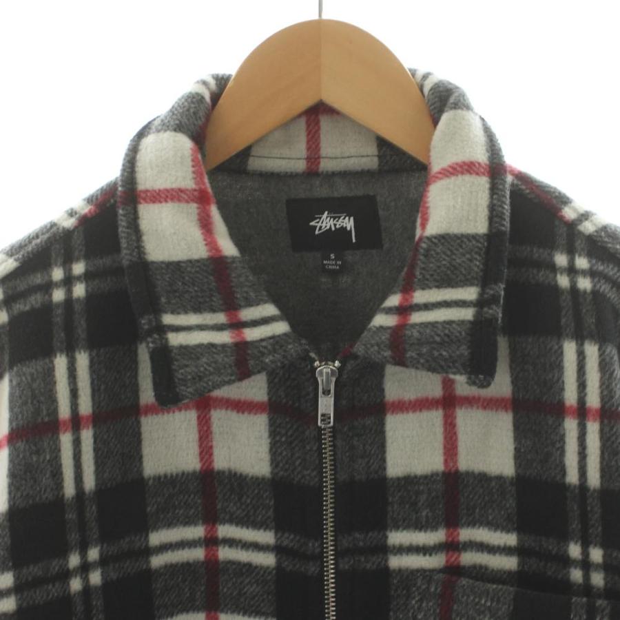 STUSSY（ステューシー） ジャケット ジップアップ チェック柄 S 黒