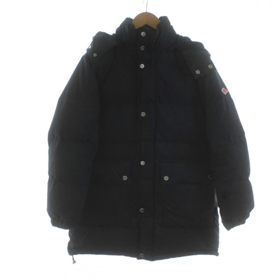 ダントン DANTON ダウンジャケット フード ジップアップ 36 紺