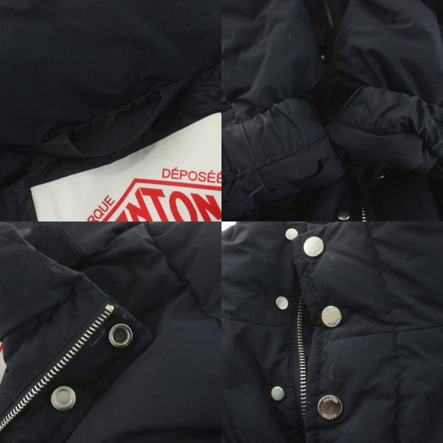 ダントン DANTON ダウンジャケット フード ジップアップ 36 紺