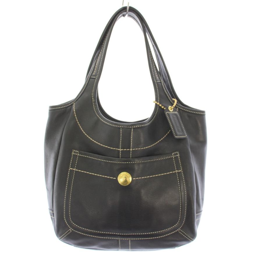 COACH（コーチ） エルゴ ハンドバッグ レザー ワンカラー 黒 ブラック