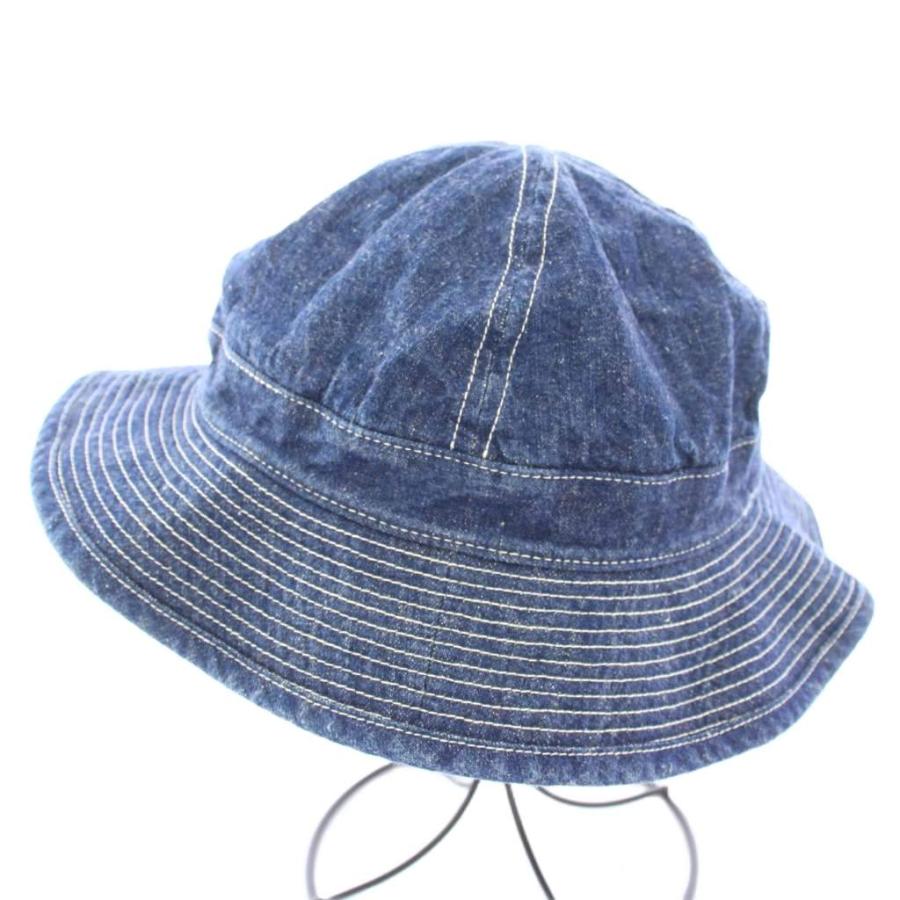オアスロウ orslow デニムハット バケットハット バケハ 刺繍 1 青