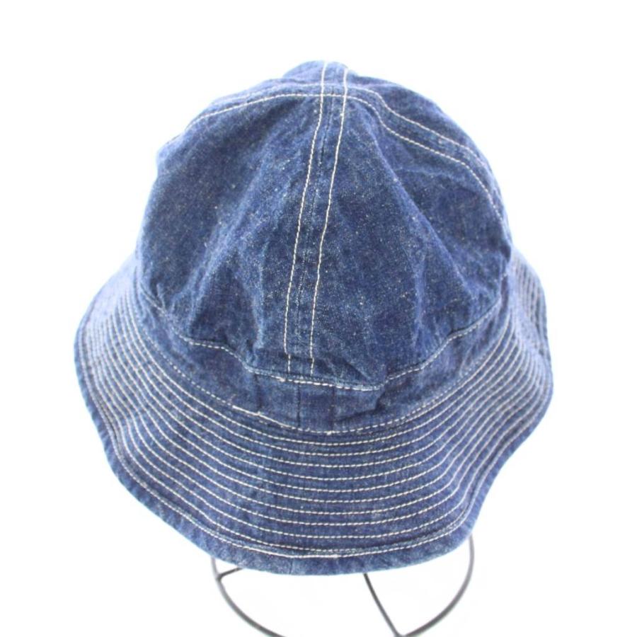 オアスロウ orslow デニムハット バケットハット バケハ 刺繍 1 青