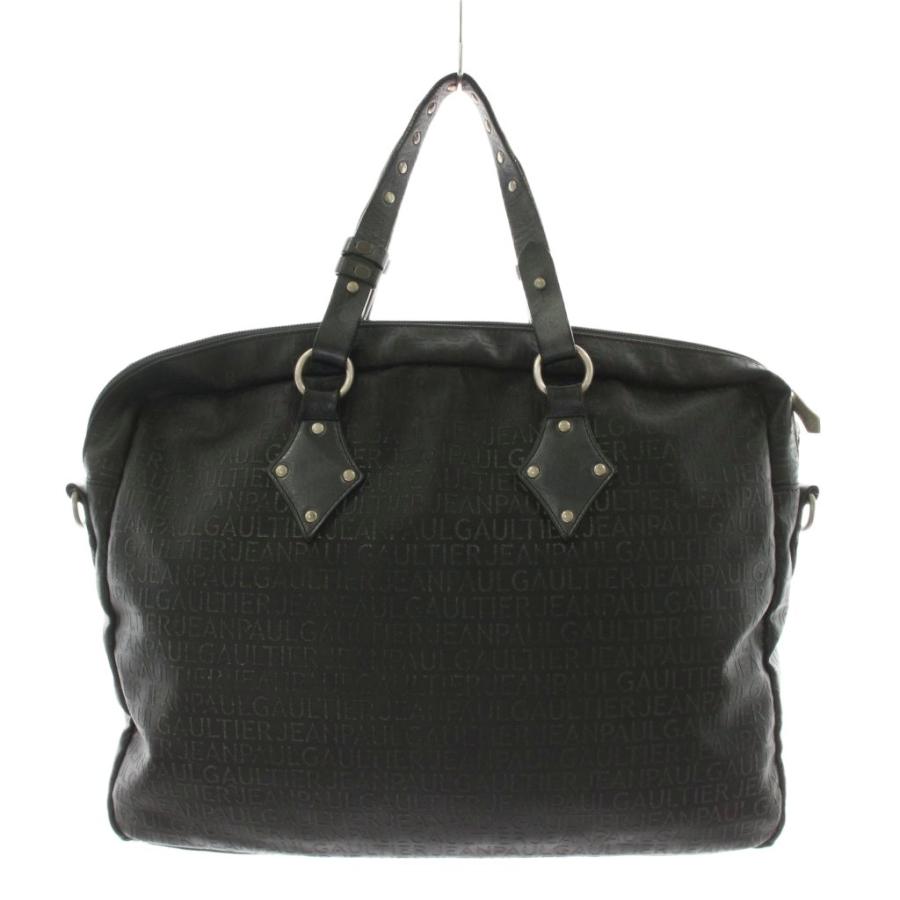 Jean Paul GAULTER 本革 ハンドバッグ 黒 ジャンポールゴルチエ Jean Paul GAULTIER ハンドバッグ トートバッグ