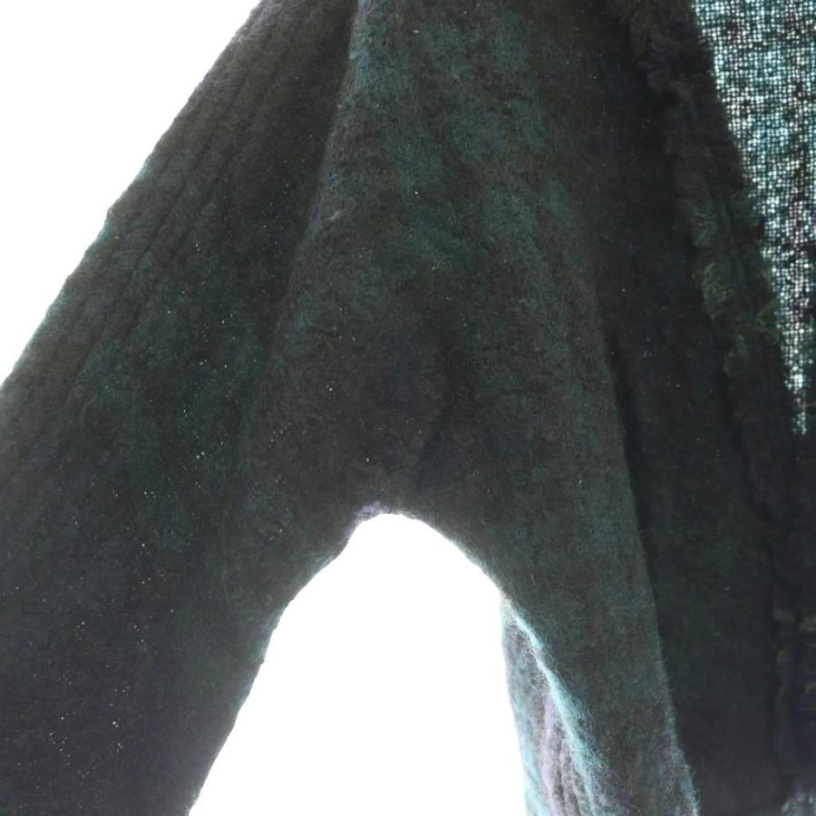 45R umii908 モヘヤ　ノーカラー ジャケット　チェック フォーティーファイブアールピーエム 45R 45rpm ウミ908 Umi908