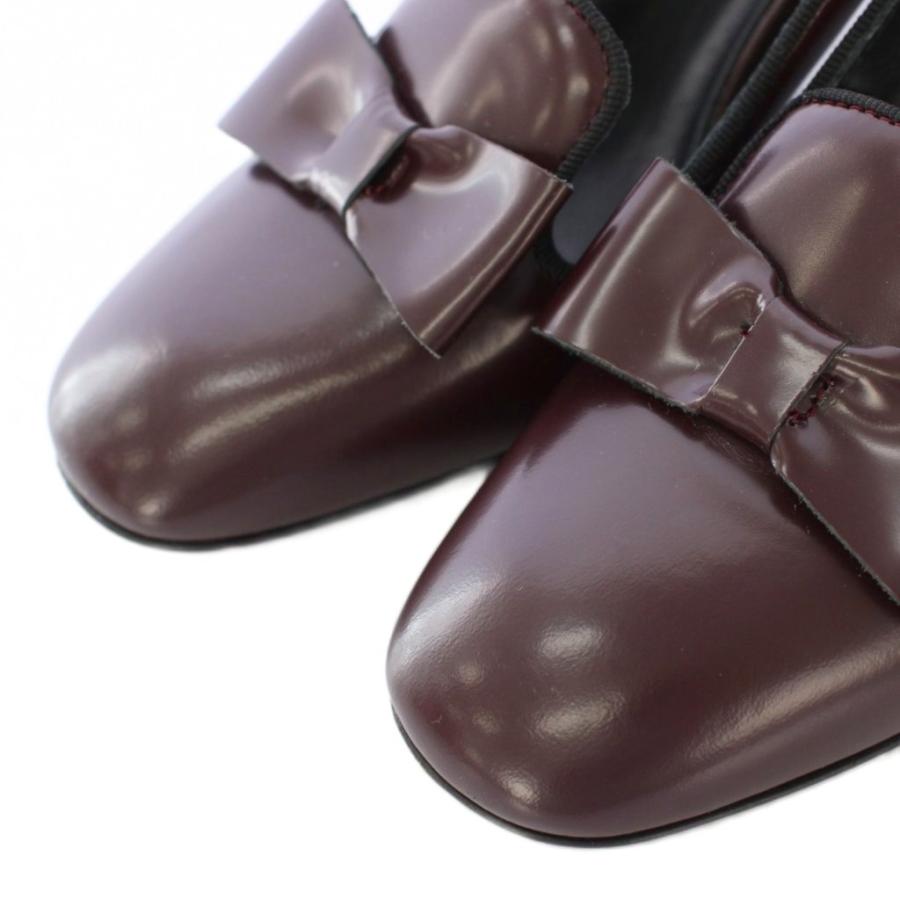 新品未使用　FABIO RUSCONI　ナナメ　ヒールパンプス　ボルドー 新品未使用 FABIO RUSCONI ナナメ ヒールパンプス ボルドー 新品未使用