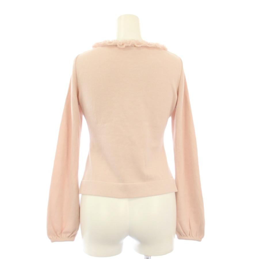 美品　ルネ　Rene ニットトップス　リボン　レース　ピンク 美品 ルネ Rene ニットトップス リボン レース ピンク 【公式通販】